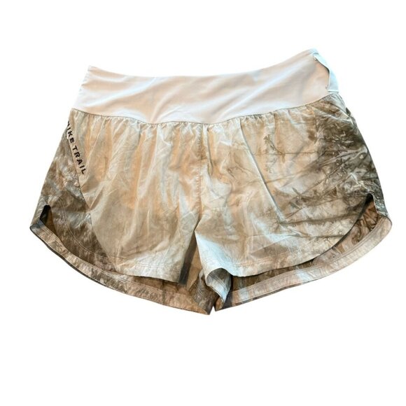 Nike Pants - Nike Womens Dri-Fit Trail Running Shorts Tie-Dye Beige & White Lightweight NWOT